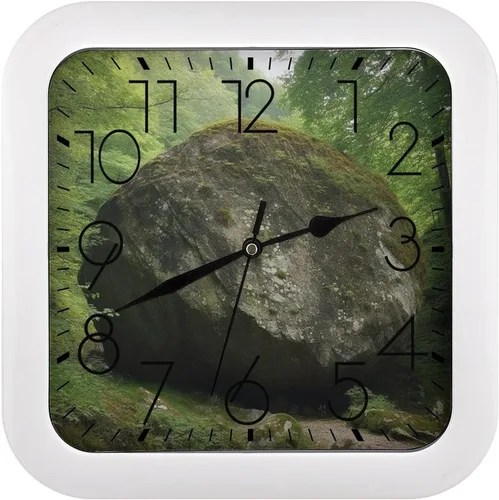 Miniatura 17 de 10" Square Modern Wall Clock,Different Heart Patterns Print Kitchen Clocks Wall Battery Operated,Silent Non Ticking Unique Funny Cute Wall Clock for