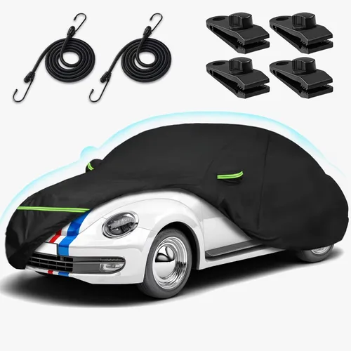 Fundas de automóvil para Volkswagen New Beetle 1998-2025 de 2 puertas, impermeable para todo tipo de clima, cubierta completa de automóvil 210T,