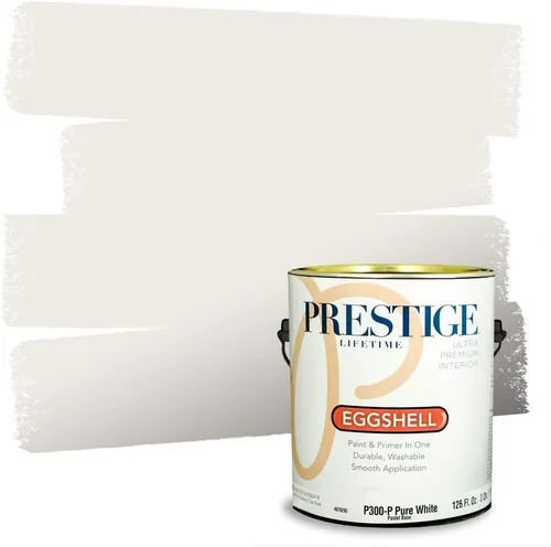 Miniatura 109 de PRESTIGE Paints - Pintura interior e imprimación en uno, 1 galón, cáscara de huevo, pimienta envejecida