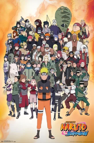 Miniatura 9 de Trends International Naruto Shippuden - Póster de pared grupal, 14.725 x 22.375 pulgadas, versión con marco de madera tipo granero