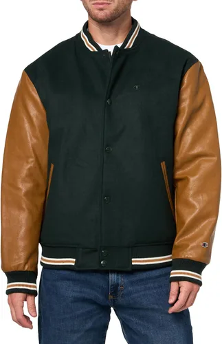 Miniatura 9 de Champion Men's Letterman Varsity Bomber Jacket With Faux Leather Sleeves