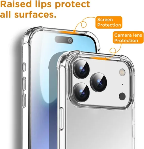 Miniatura 345 de AICase Funda protectora para iPhone 16 compatible con iPhone 16, delgada, ligera, transparente [no amarillenta] Diseño vibrante