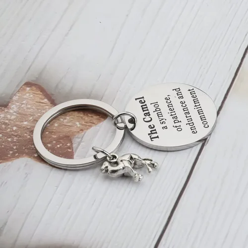Miniatura 7 de ENSIANTH Llavero de camello, regalo inspirador para amantes del camello, regalo para amantes de los animales del desierto, regalo para dueños de cam