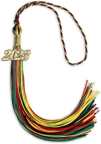 Miniatura 177 de Endea Graduation - Borla de doble color mixto con fecha dorada (negro/dorado antiguo, 2021)