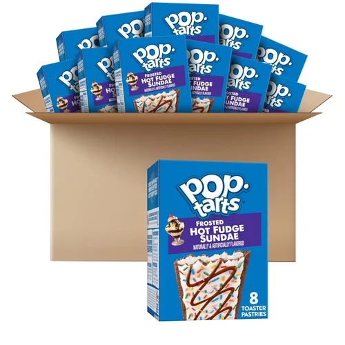Miniatura 22 de Pop-Tarts - Tostadas, alimentos para el desayuno, bocadillos para niños, pan de plátano glaseado (96 Pop-Tarts)
