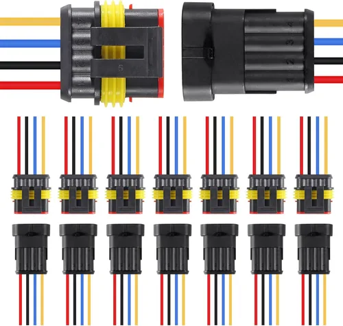 Miniatura 10 de 10 Piezas Conector de 1 Pin Impermeable Eléctrico Enchufe de 1 Pin Auto Cable Eléctrico Conectores de Desconexión Rápida Automotrices Conectores