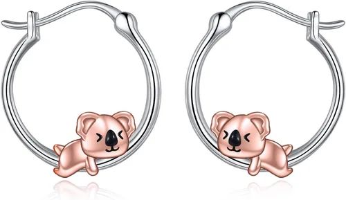 Miniatura 20 de VONALA Bonitos aretes de aro de plata de ley 925, regalos de cumpleaños para mujer