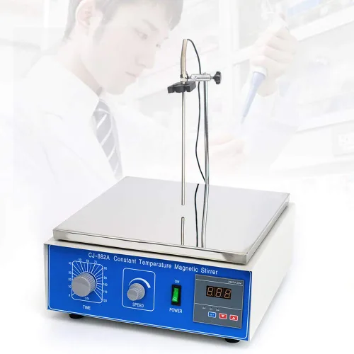 Agitador magnético digital de placa caliente de 10L 300W, mezclador de laboratorio con calefacción termostática, velocidad ajustable de 0-1250 RPM,