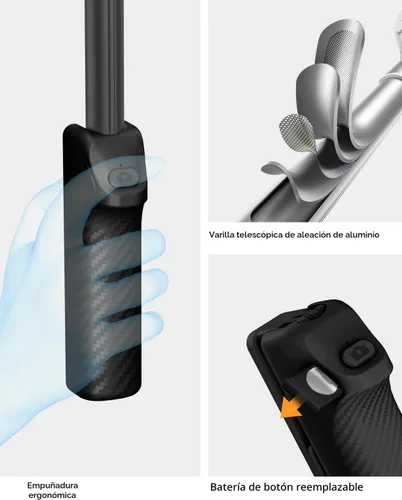 Miniatura 5 de Palo selfie con control remoto inalámbrico – Palo selfie portátil para iPhone y Android, soporte plegable ligero para teléfono celular