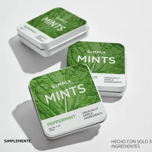 Miniatura 5 de SIMPLY MINTS - Mentas naturales de menta piperita para el aliento, paquete de 6 (180 piezas), hechas con aceite de menta piperita real Sin