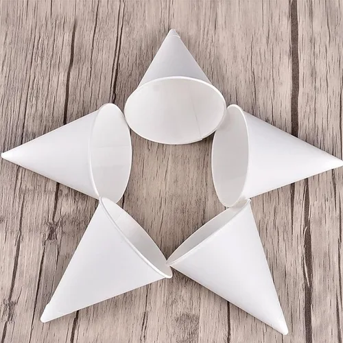 Miniatura 7 de Copas de cono de nieve de 6 onzas, 100 tazas de papel blanco con revestimiento de cera a prueba de fugas para helado de agua y hielo afeitado