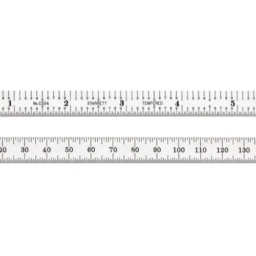 Miniatura 17 de Starrett Regla de acero totalmente flexible con acabado cromado satinado, lectura rápida y graduación en pulgadas, graduación 3R, 6 pulgadas