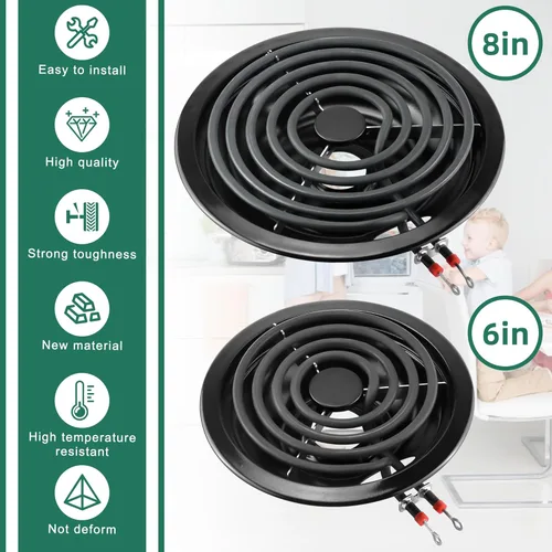 Miniatura 4 de Bandejas de goteo para quemador eléctrico 5304430149(15.24 cm) 5304430150(20.32 cm) Quemador de estufa eléctrica MP15YA(15.24 cm) MP21YA(20.32 cm)
