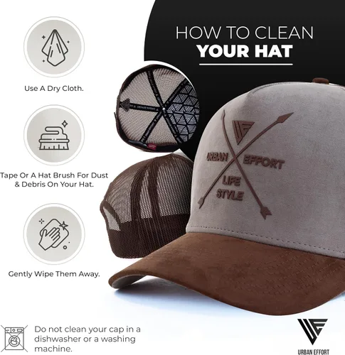 Miniatura 121 de Urban Effort Gorra trasera de malla, para hombres y mujeres, gorra de béisbol de 5 paneles, gran cierre a presión para caza y senderismo