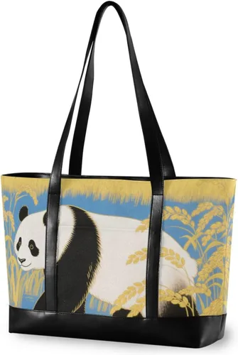 Golden Crops Panda Portable laptop bag 14 inch with zipper carry on tote bag for work with diaper estuche para laptop 14 pulgadas