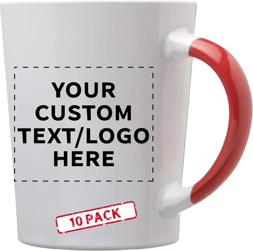Miniatura 22 de Albany - Juego de 50 tazas de café con leche de cerámica personalizadas, 13 onzas, paquete personalizado a granel, perfectas para café, té, expreso