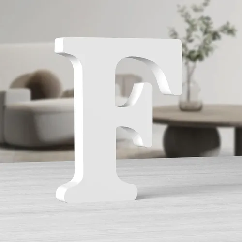 Miniatura 33 de AOCEAN Letras de madera grandes blancas de 10 pulgadas, letras de madera sin terminar para decoración de pared, letras decorativas de pie