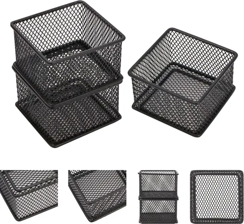 Miniatura 3 de Annova Organizador de cajones y estantes apilables de malla, cesta de almacenamiento, bandeja para suministros escolares y de oficina, juego de 2