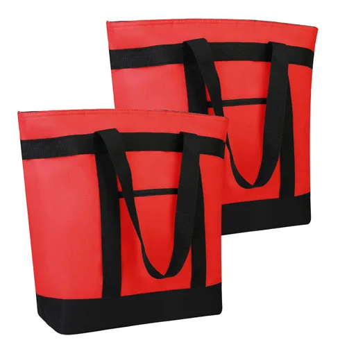Miniatura 28 de Bolsa de mano reutilizable aislada para compras de comestibles para mujeres/hombres, pizza/bolsa de entrega de alimentos para mantener la comida