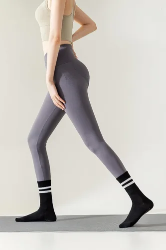 Miniatura 6 de Calcetines antideslizantes de yoga para mujer con agarre de pilates con agarres, calcetines atléticos para hospital para mujer