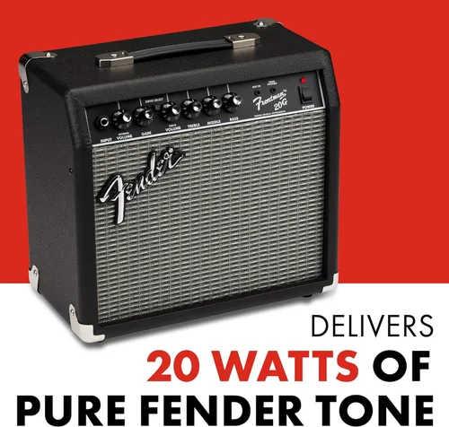 Miniatura 4 de Amplificador de guitarra Fender Frontman 20G, 20 vatios, con garantía de 2 años, altavoz Fender de diseño especial de 6 pulgadas, 10x16x16 pulgadas