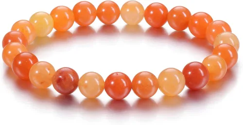 Miniatura 12 de Jovivi Pulsera elástica de cuentas redondas semipreciosas naturales – 0.315 pulgadas hecha a mano con cuentas de piedras preciosas curativas