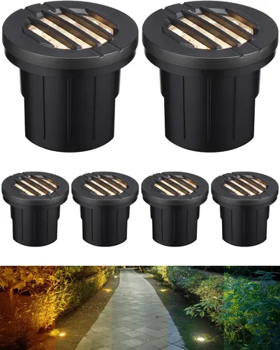 Miniatura 16 de LEONLITE Dia. 4 Pulgadas Luces de Pozo LED Empotradas en Suelo 5CCT para Paisajismo, 5 Temperaturas de Color Seleccionables, 12-24V AC/DC CRI90 Bajo