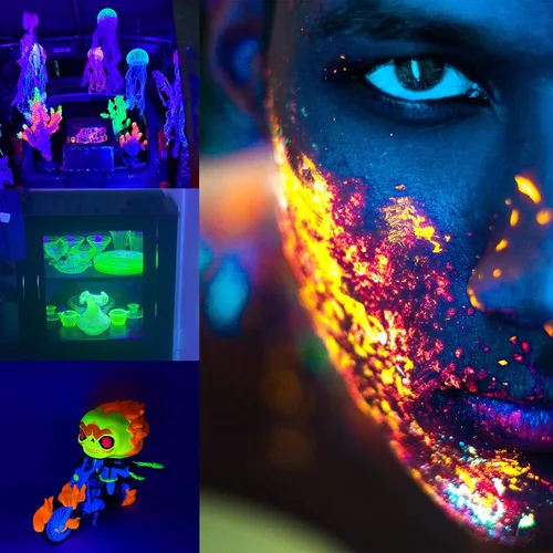 Miniatura 5 de Barra de Luz Negra USB GREENIC, Tira de Luces UV LED Negras Mejoradas de 10W 1ft, Pequeñas Luces Negras para Fiesta de Brillo, Pósters, Tapiz