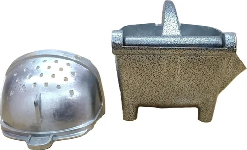 Miniatura 6 de Rastogi Handicrafts Exprimidor de frutas de aluminio Prensa de mano de aleación resistente Exprimidor de limón naranja Exprimidor de fruta simple