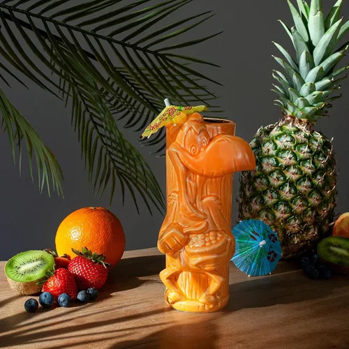 Miniatura 4 de Geeki Tikis General Mills Taza de cerámica, Cocoa Puffs Sonny the Cuckoo Taza Tiki oficial de la mascota de cereales coleccionable, vasos