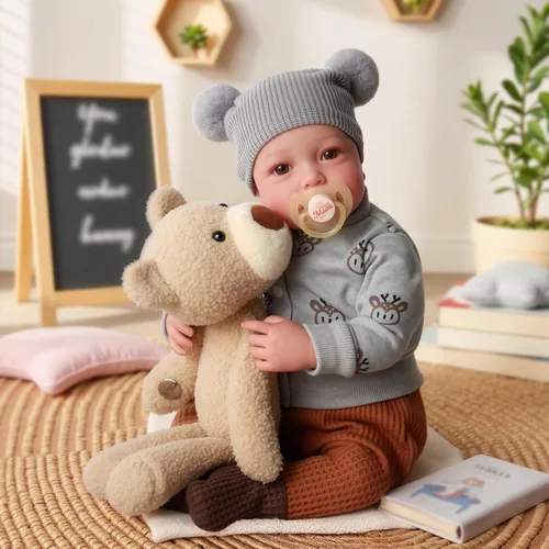 Miniatura 8 de BABESIDE Reborn Baby Doll Boy - Muñeca realista de vinilo suave de 20 pulgadas con cuerpo posable y accesorios, muñeca de bebé recién nacido
