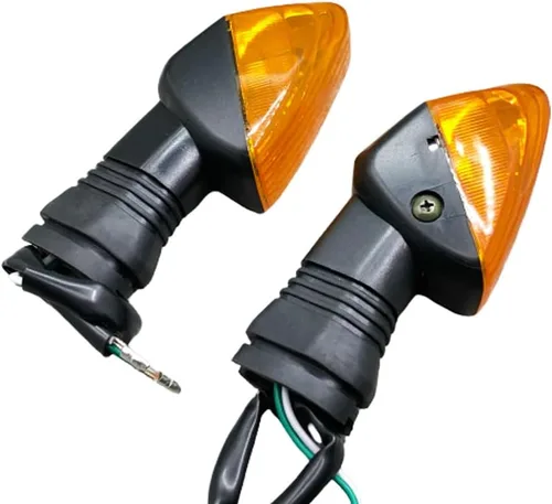 Miniatura 2 de 1 par amarillo lente delantera trasera motocicleta señal de giro luz lámpara para Kawasaki KLE 500 650 Versys Z1000 Z750S Ninja 650R ZX-6R 600 636