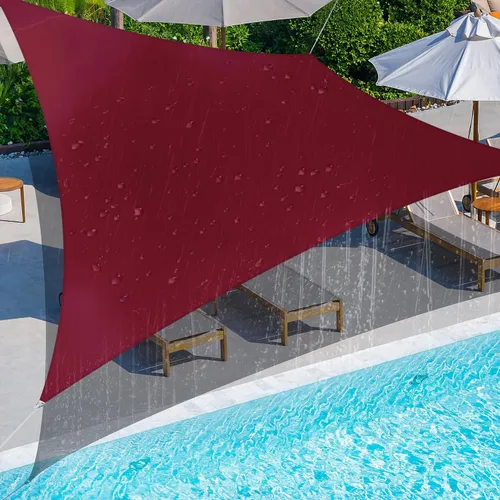 COARBOR Toldo rectangular impermeable, perfecto para patio, exterior, jardín, personalizado, rojo, 16 x 16 pies