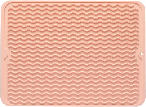 Miniatura 148 de MicoYang Alfombrilla de silicona para secado de platos para múltiples usos, fácil de limpiar, ecológica, resistente al calor, alfombrilla