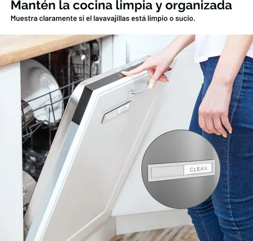 Miniatura 7 de Imán magnético para lavavajillas Clean Dirty de KitchenTour, imán de acero inoxidable premium Clean Dirty para lavavajillas, divertido, imán fuerte