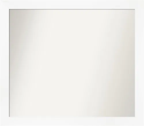 Miniatura 50 de Amanti Art Espejo de baño blanco para sobre el fregadero, 24 x 24 pulgadas, hecho a medida, espejo de tocador cuadrado blanco estrecho, marco