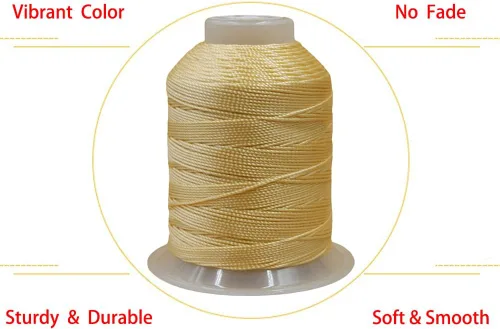 Miniatura 3 de Cuerda de seda torcida de poliéster de 0.039 in, 240 yardas, hilo de 3 capas para manualidades, macramé, colgantes, joyas, pulseras de la amistad