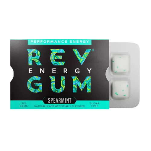 Miniatura 7 de Rev Gum Caffeine Energy Gum Extra Strength 100 mg de cafeína por gema Goma de mascar de menta polar sin azúcar – Masticables bajos en calorías