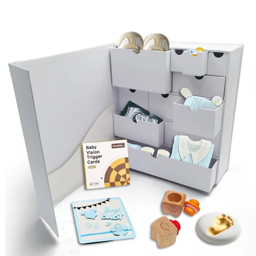 Miniatura 3 de Caja de recuerdos DIY Baby Storage Customzied Treasured Memories Compartimentos Baby Shower Regalo de maternidad Regalo de cartón para recién