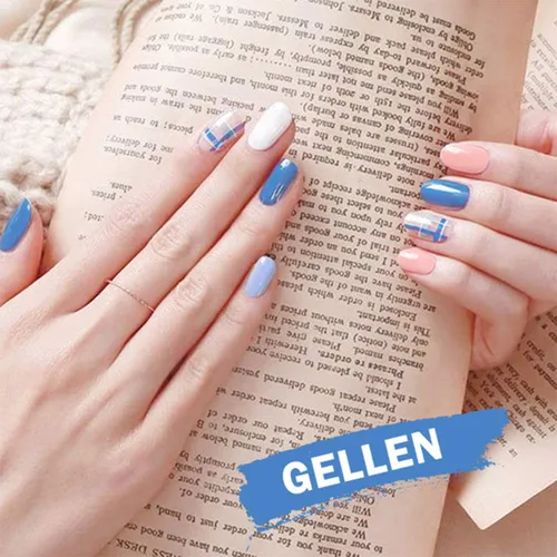 Miniatura 3 de Gellen Juego de 6 esmaltes de uñas de gel UV LED, colección de colores variados, 8 ml, cada uno 6 unidades - Verano Azul Blanco