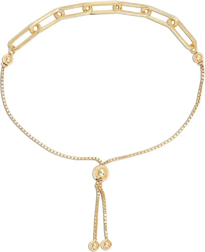 Miniatura 2 de LeCalla Links Pulsera de plata de ley italiana con clip de papel para mujer