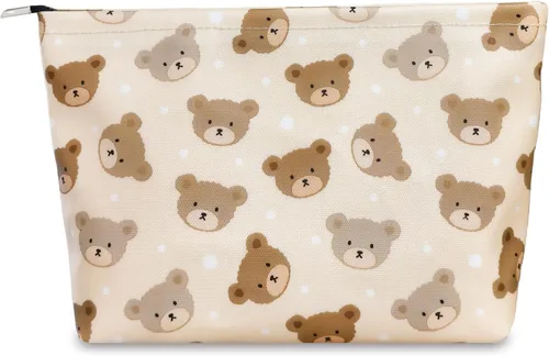 Miniatura 12 de STARDW Bolsa de maquillaje estética floral para mujeres y niñas, bolsa de aseo de viaje con cremallera de gran capacidad, bolsa organizadora