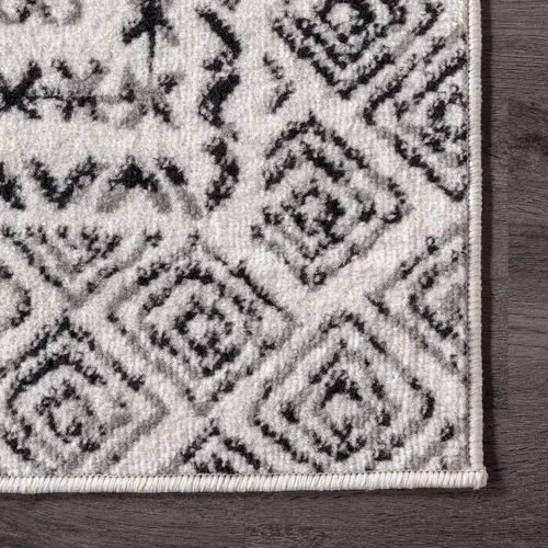 Miniatura 7 de nuLOOM Arabella Alfombra contemporánea con bordes, 4 x 6 pies, gris claro Arabella Gris Claro