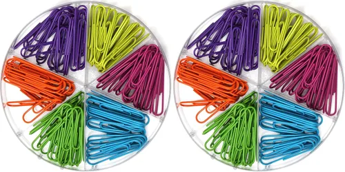 Miniatura 7 de Clips de papel de colores de 1.102 in, 480 piezas, mezclados, medianos (A1-28MM480PCSCLRPC)