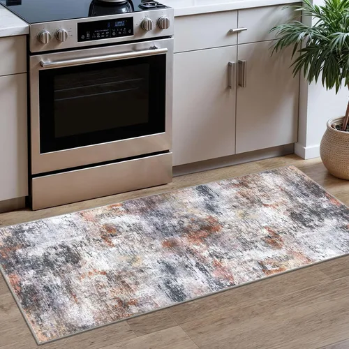 Miniatura 33 de Lansny Alfombra pequeña abstracta de 2 x 3 pies, alfombra de entrada, alfombra lavable para puerta de entrada, alfombra lavable antideslizante