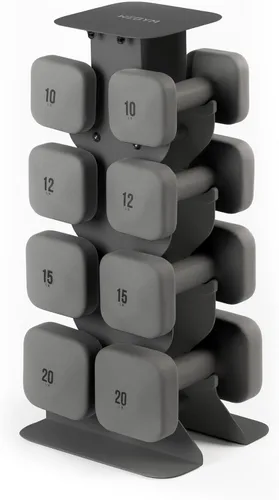 Miniatura 26 de WeGym SafeGrip Square Dumbbells with Anti Slip Handles, Aesthetic Free Weights for Home Workouts, Stable Design Prevents Rolling during Floor