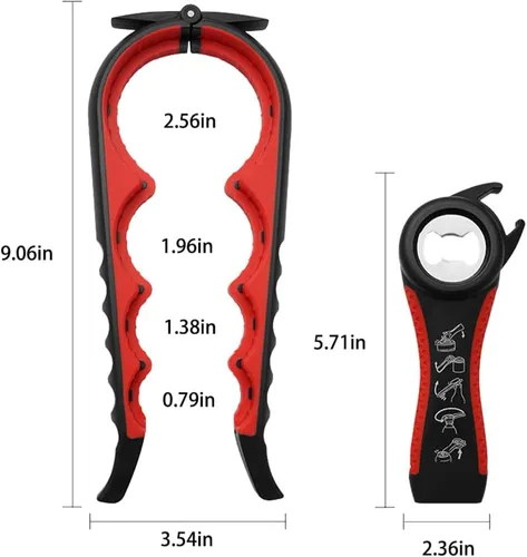 Miniatura 3 de Abrebotellas para manos artríticas, abridor de tarros para ancianos, niños, mujeres, personas con manos débiles, utensilios de cocina 02-Negro