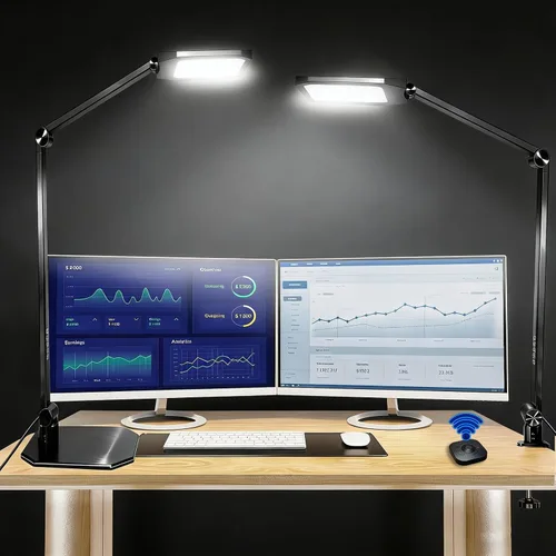 Miniatura 10 de NS Lámpara de escritorio LED profesional con control remoto, luz regulable CRI95+ para cuidado de los ojos, temperatura de color ajustable de 3000K