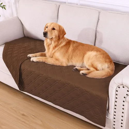 Miniatura 17 de hyha Manta impermeable para perros, manta reversible para cama de mascotas, funda suave para sofá/sillón lavable para perros, fundas impermeables