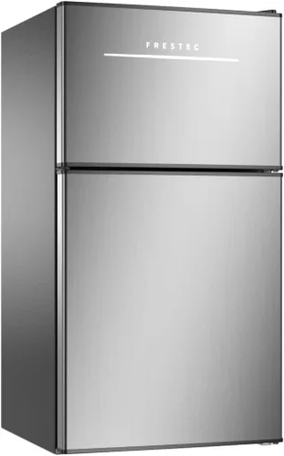 Miniatura 10 de Mini nevera con congelador de 3.2 pies cúbicos, refrigerador y congelador de 2 puertas, mininevera pequeña para dormitorio, oficina en casa